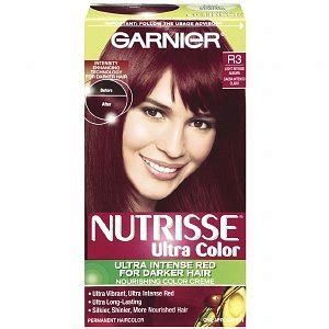How to apply garnier belle color home hair dye: Garnier Nutrisse Ultra Color Ultra Intense Red for Darker ...