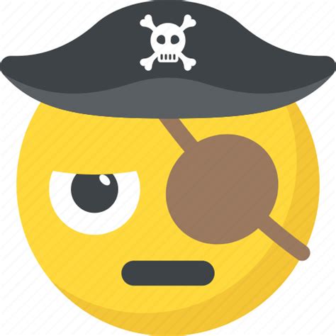 Emoticon Eye Patch Laughing Pirate Emoji Smiley Icon