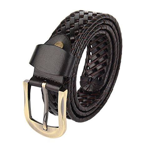 Little Sorrel Mens Braided Leather 125 Belt Classic Lattice With