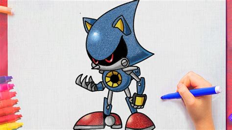 How To Draw Metal Sonic Easy Youtube
