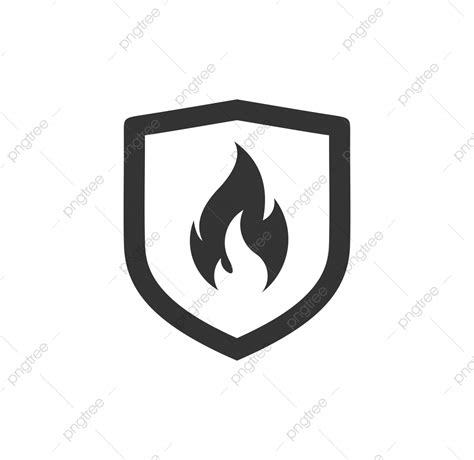 Fire Shield Vector Design Images Shield With Fire Sign Vector Fire