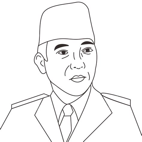 Ilustrasi Presiden Soekarno Soekarno Png Soekarno Vector Png