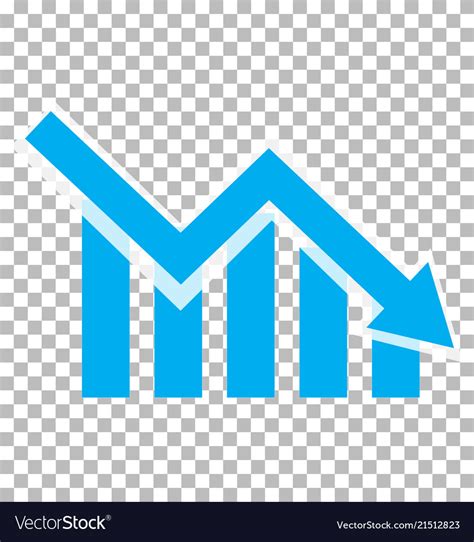 Chart With Bars Declining Icon Royalty Free Vector Image