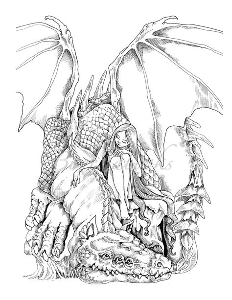 pin by jd on Исскуство in 2020 fairy coloring pages dragon coloring page adult coloring designs