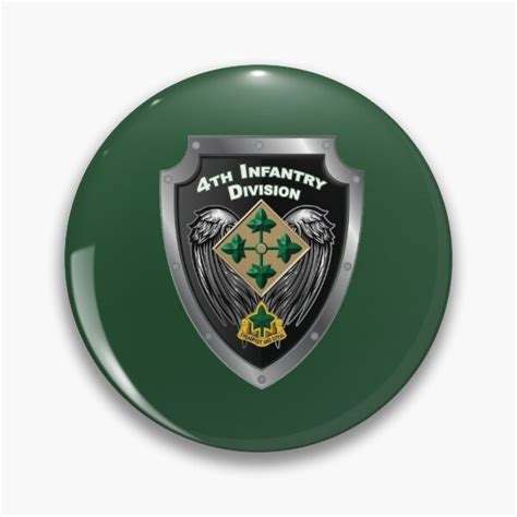 4th Infantry Division Pin By Soldieralways Redbubble
