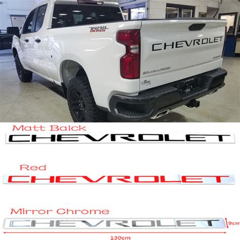 Black Tailgate Letter Inserts 2019 2020 Chevrolet Silverado 1500 2500