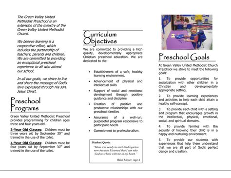 Preschool Brochure Download Free Documents For Pdf Word And Excel