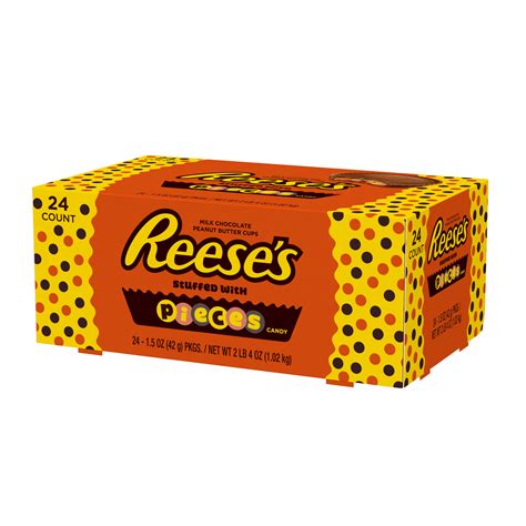Reese's, Peanut Butter Cups with Pieces Chocolate Candy Bar Box, 1.5 Oz png image