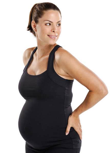 Ivy Maternity Active Workout Tank Top In Black By Via Privé