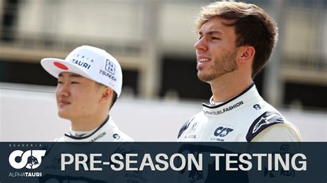 The boys got dressed up for the launch and posed for the camera. Pierre Gasly & Yuki Tsunoda Debrief | Pre Season Testing ...