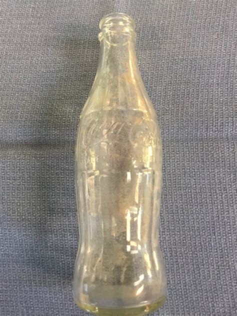 Vintage Coke Coca Cola Bottle Clear Glass Ounces Picclick
