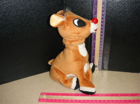 gemmy plush singing moving lights up rudolph red nosed reindeer anima…