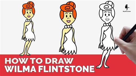 How To Draw Wilma Flintstone Easy Youtube