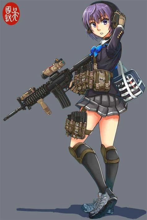 ปักพินในบอร์ด Tactical Anime Girls