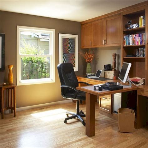 56 Stunning Moody Mid Century Home Office Decor Ideas