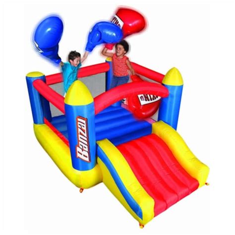 Banzai Large Kids Big Bop Inflatable Boxing Ring Bounce House Jumper