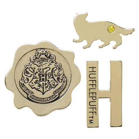 Harry Potter Hogwarts House Hufflepuff 3pc Lapel Pin Set Jun192965