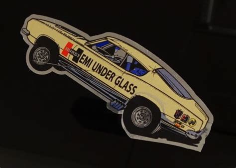 Hemi Under Glass Wheelstander Decal Sticker Hurst Nhra Ihra Drag