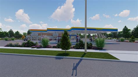 Sunoco Gas Station 3d Model Cgtrader