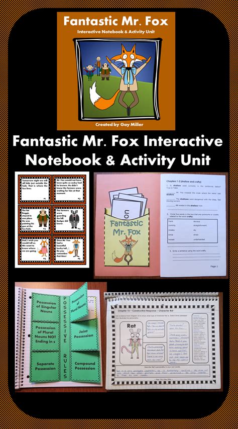 Fantastic Mr Fox Interactive Notebook And Activity Unit Has Everything