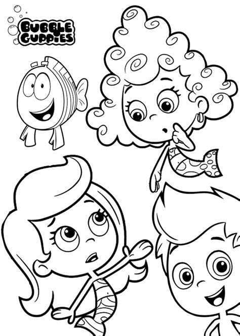 Free Printable Bubble Guppies Coloring Pages Printable Templates