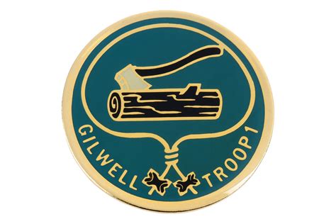 Axe N Log Gilwell Troop 1 Pin Wood Badge Stuff