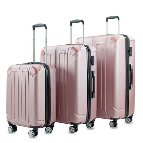 American Green Travel - Yukon 3-Piece TSA Expandable Spinner Luggage Set, Rose Gold - Walmart ...