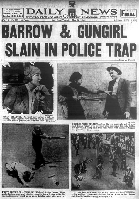 Bonnie And Clyde Are Killed In Police Ambush In 1934 Ny Daily News