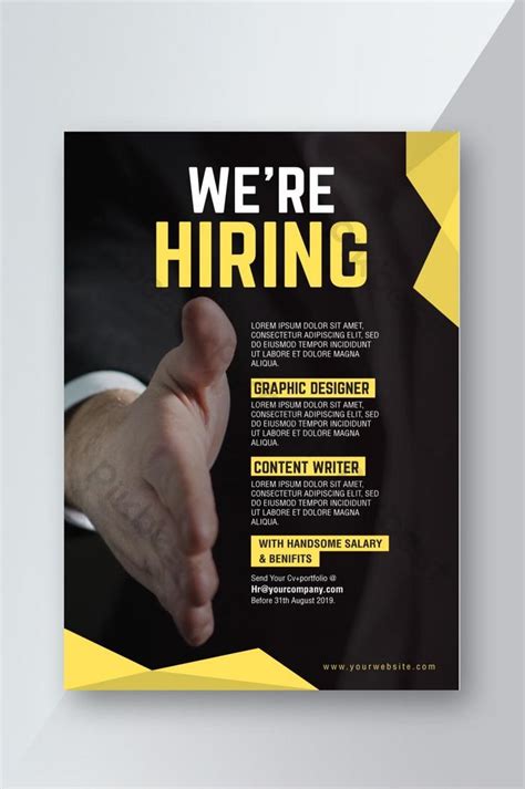 Graduate congratulations flyer (graduation party design) word. Corporate We are Hiring Job Recruitment Flyer | AI Free ...