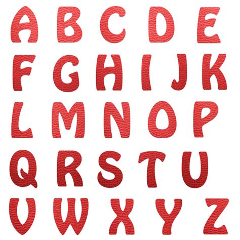 Alphabet Letters Red Leather Kostenloses Stock Bild Public Domain