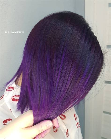 Dark Purple Hair | Dark purple hair, Purple hair, Purple ...