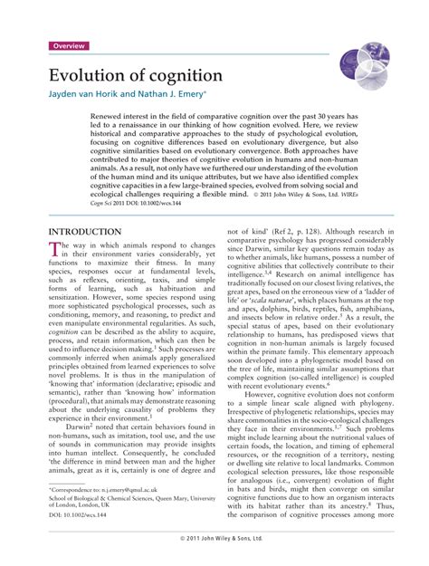 Cogblog A Cognitive Psychology Blog Evolution