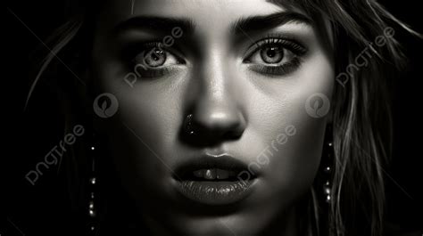 Fundo Fotografia Escura De Uma Jovem Com Olhos Penetrantes Fundo Foto Da Miley Imagem De Plano