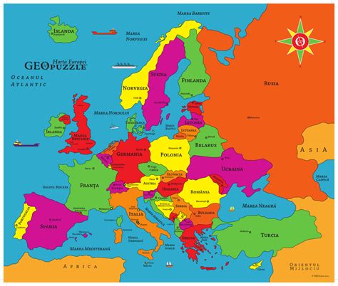 Harta Politica A Europei Cu Capitalele Harta