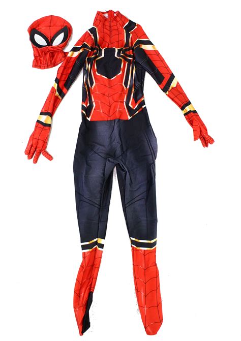 Boys Costume Large Spider Man Zip Back L