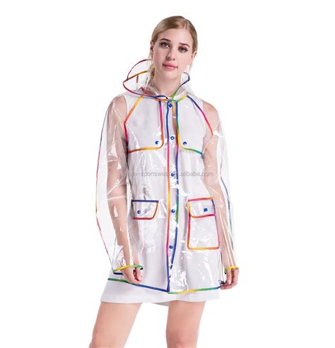 Women Sexy Ladies Rainbow Raincoats Pvc Clear Raincoat Buy Clear Raincoat Pvc Clear Raincoat