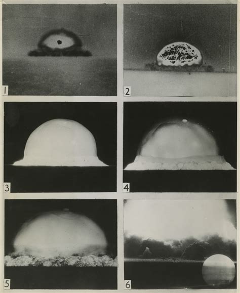 Expanding Explosion From An Atomic Bomb Test New Mexico 16 July 1945