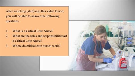 Emergency And Critical Care Nursing Critical Care Nurse Their Roles And Responsibilities Youtube