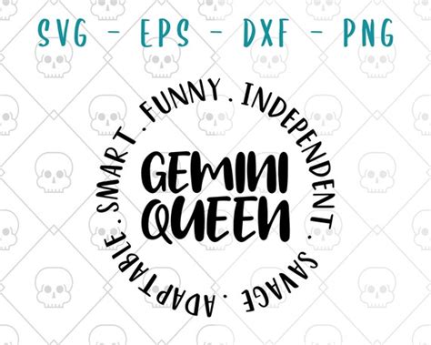 Gemini Queen Periodt Dripping SVG Birthday Horoscope Zodiac Etsy