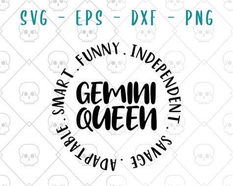 Gemini Queen Periodt Dripping Svg Birthday Horoscope Zodiac Etsy