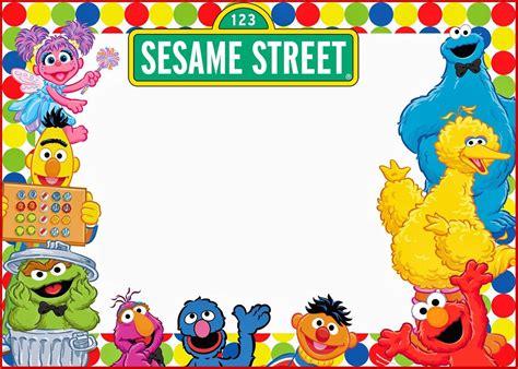 Elmo And Sesame Street Birthday Party Invitation Sesame