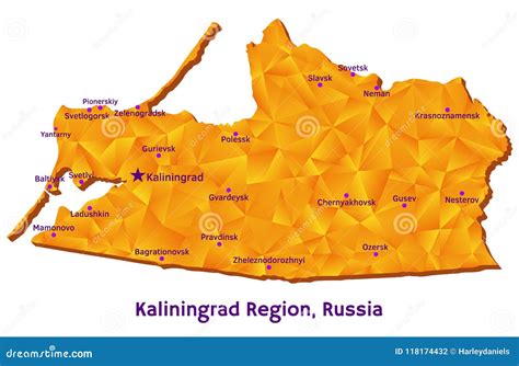 Vector Map Of Kaliningrad Region Russia 118174432