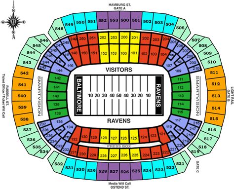 Baltimore Ravens Mt Bank Stadium Seating Chart Chart Walls