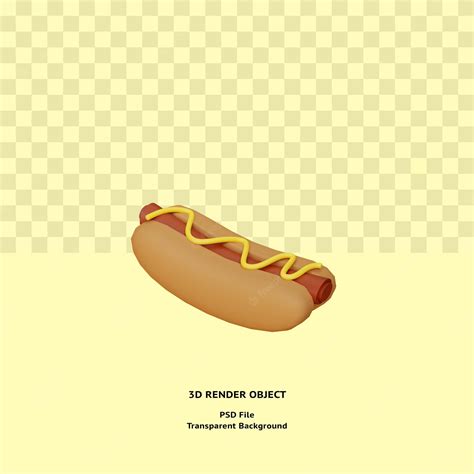 Premium Psd 3d Hot Dog Illustratin Object Rendered Premium Psd