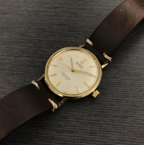 Wtswtt Vintage 14k Solid Yellow Gold Omega Seamaster Deville R