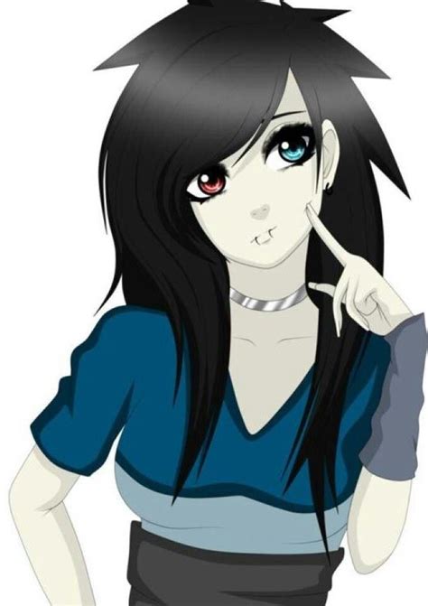 Emo Anime Girl Two Different Eye Colors Anime People