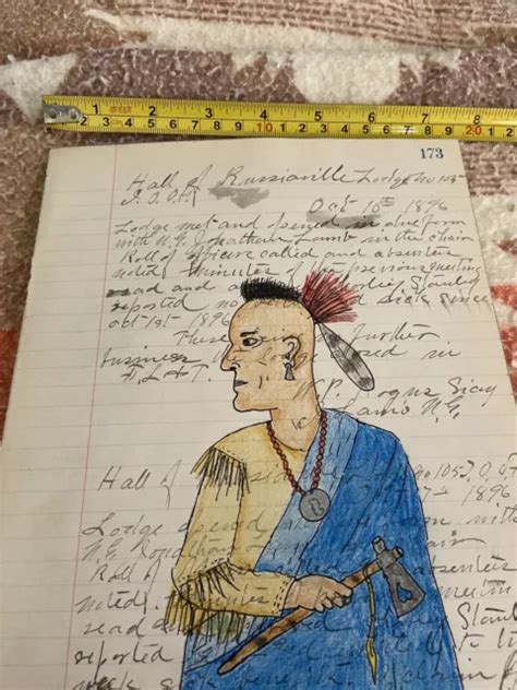 Native American Choctaw Indian Ledger Art Original Art 8200 Picclick