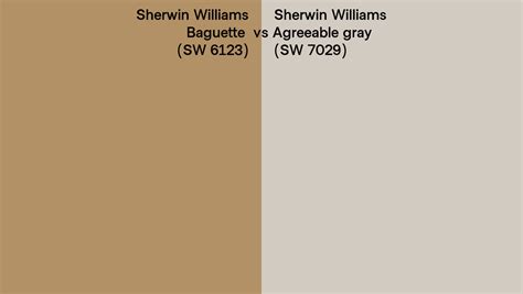 Sherwin Williams Baguette Vs Agreeable Gray Side By Side Comparison