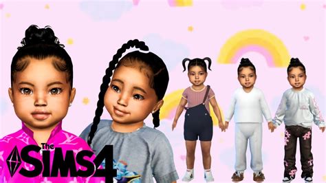 Sims 4 Cas Toddler Lookbook Cc Links Youtube