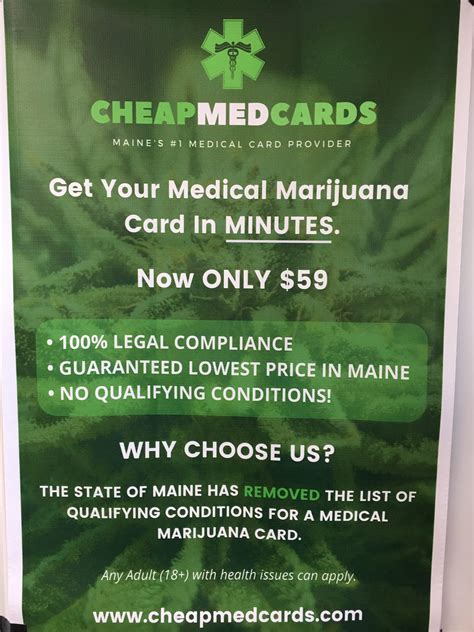 That price includes assistance with paperwork, medical marijuana education, the doctor's visit, and any other help throughout the process. Where To Get Your Maine Medical Marijuana Card. » The Herbalist